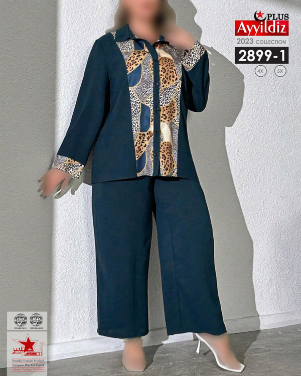 ست بلوز شلوار مجلسی زنانه سایز بزرگ کد 2899