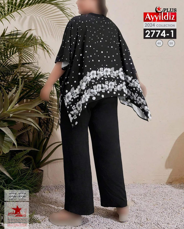 ست مانتو شلوار مجلسی زنانه سایز بزرگ کد 2774