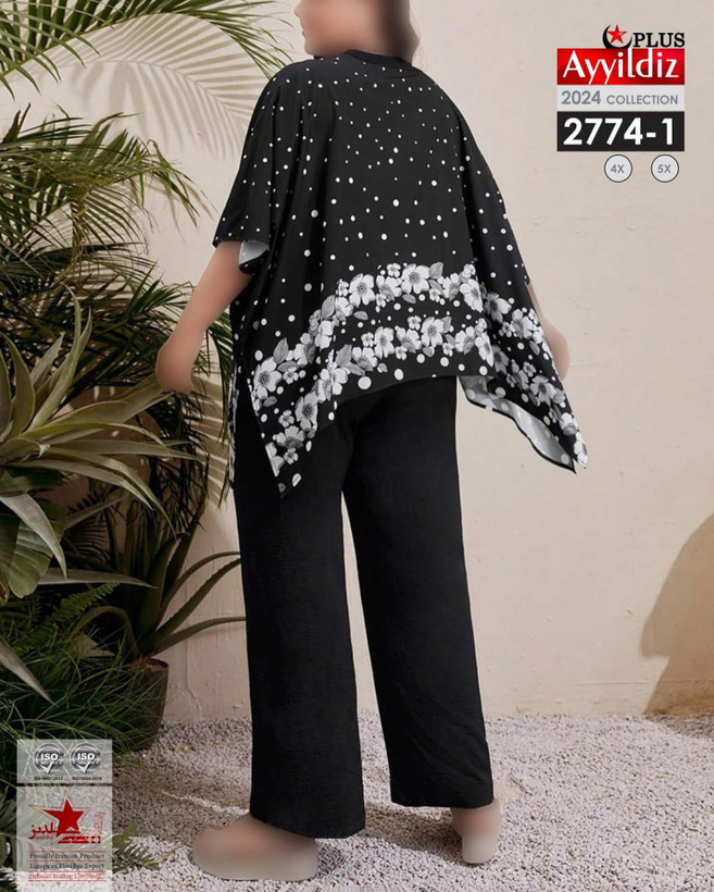 ست مانتو شلوار مجلسی زنانه سایز بزرگ کد 2774