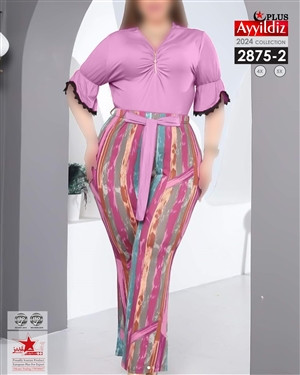 ست بلوز شلوار مجلسی زنانه سایز بزرگ کد 2875/1