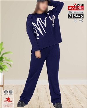 ست بلوز شلوار بافت پاییزه سایز بزرگ کد 7194/1