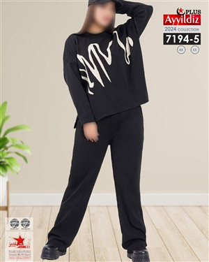 ست بلوز شلوار بافت پاییزه سایز بزرگ کد 7194/1