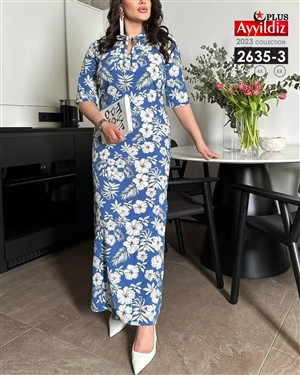 پیراهن مجلسی راحتیزنانه سایز بزرگ کد 2635-2