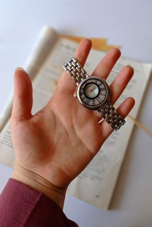 ساعت مچی زنانه بنداستیل نقره ای صفحه گرد مارک CK