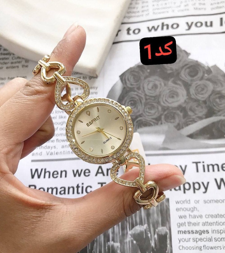 ساعت زنانه استیل نگین دار مارک معروف SPRIT