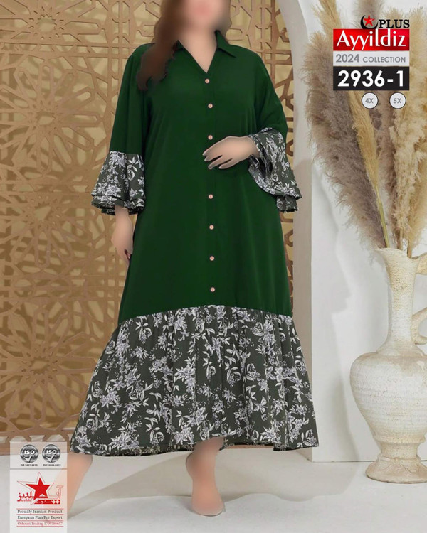 پیراهن مجلسی زنانه سایز بزرگ کد 2936