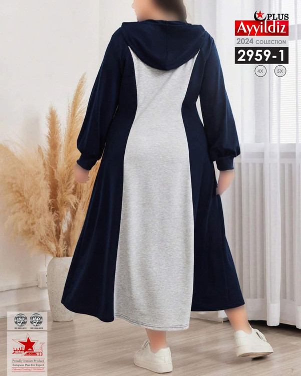 هودی لانگ /مانتویی/پیراهنی زنانه سایز بزرگ کد 2959