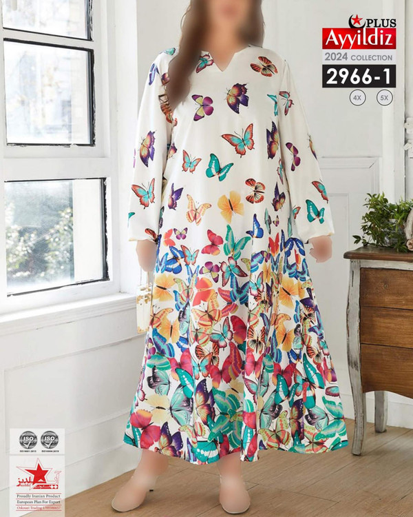 پیراهن مجلسی زنانه سایز بزرگ کد 2966