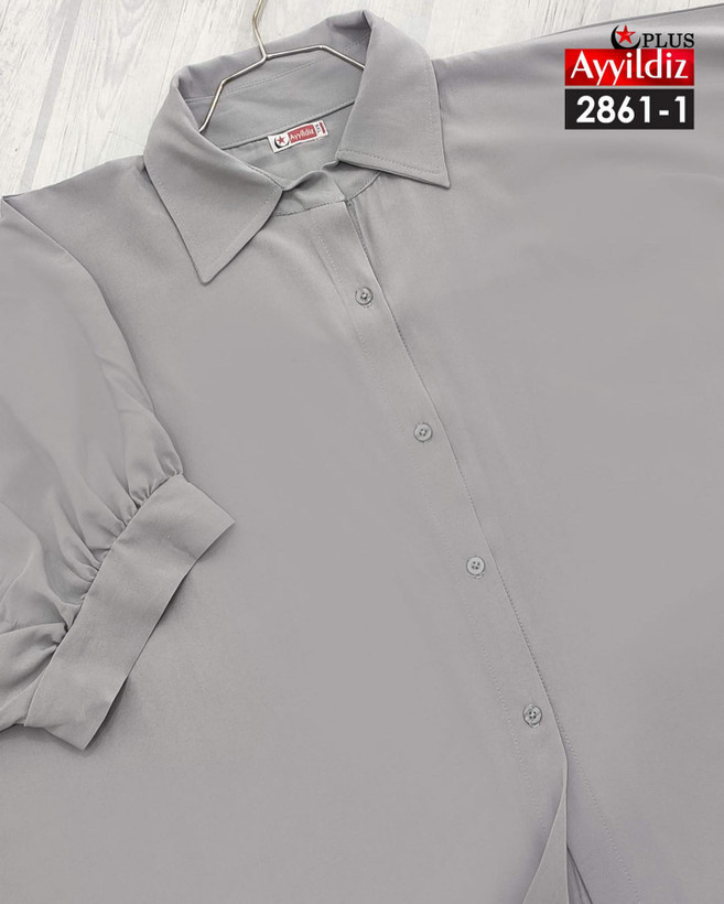 مانتو / تونیک / جلو دکمه سایز بزرگ کد 2861