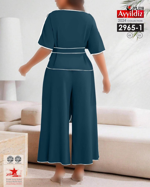 ست بلوز شلوار مجلسی سایز بزرگ کد 2965