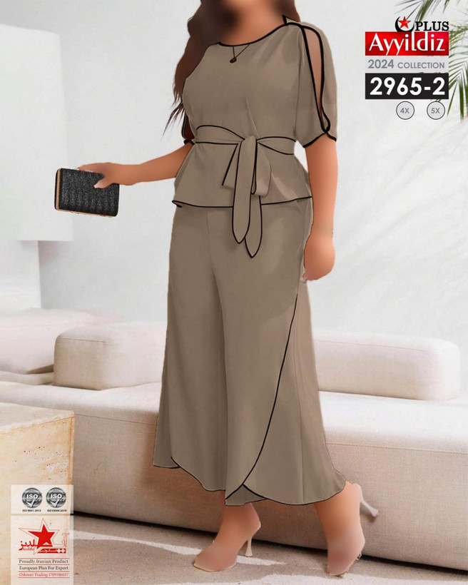 ست بلوز شلوار مجلسی سایز بزرگ کد 2965