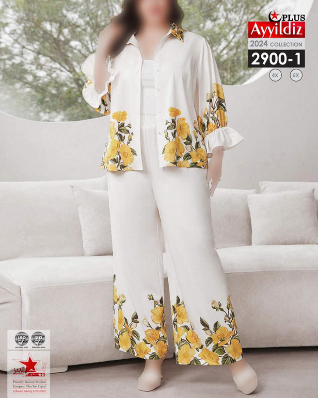 ست بلوز شلوار مجلسی سایز بزرگ کد 2900