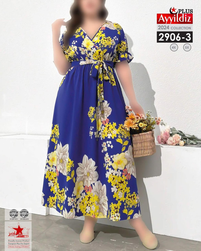 پیراهن مجلسی سایز بزرگ کد 2906