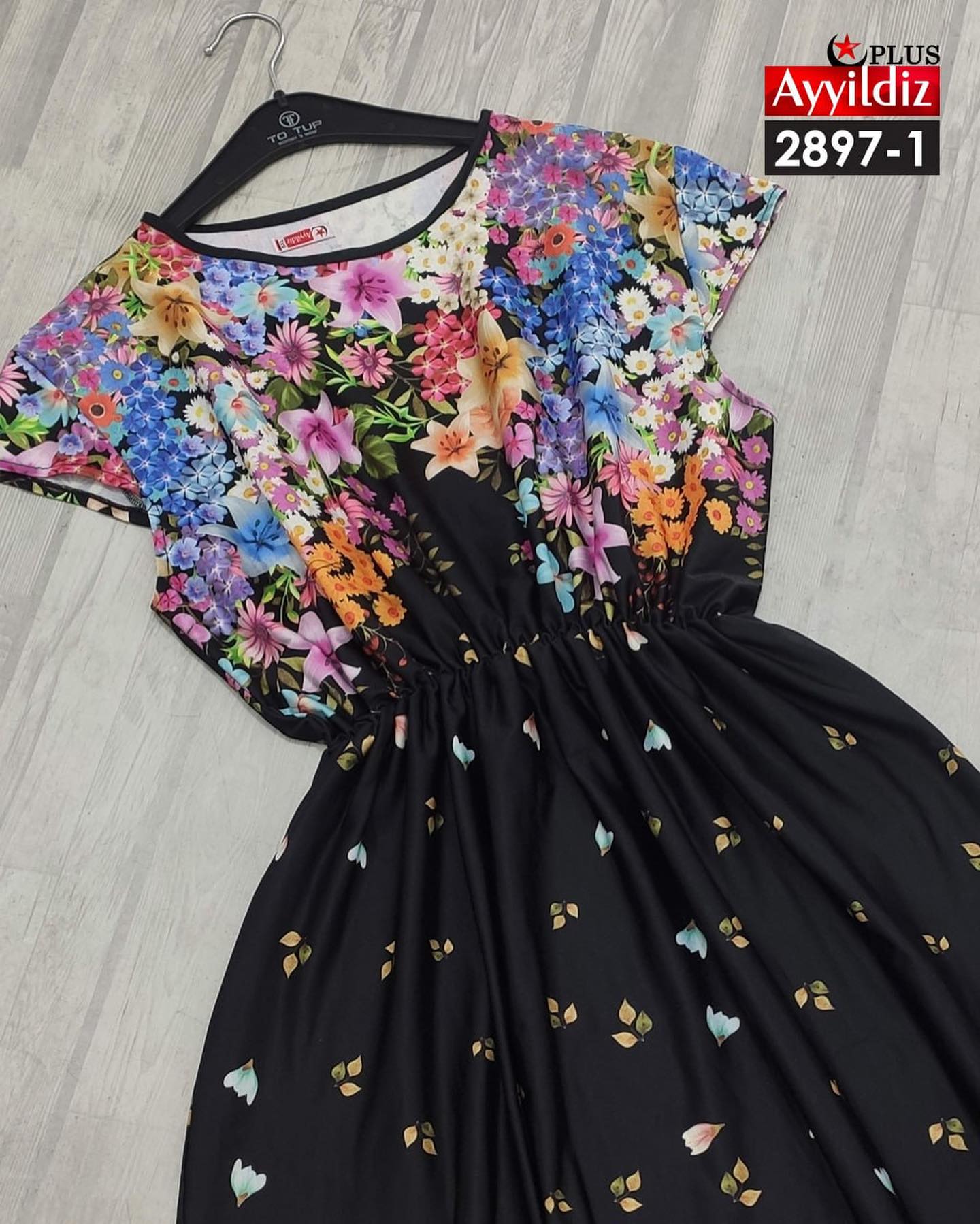 پیراهن بلند راحتی سایز بزرگ کد 2897