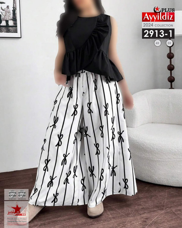 ست تاپ شلوار مجلسی سایز بزرگ کد 2913