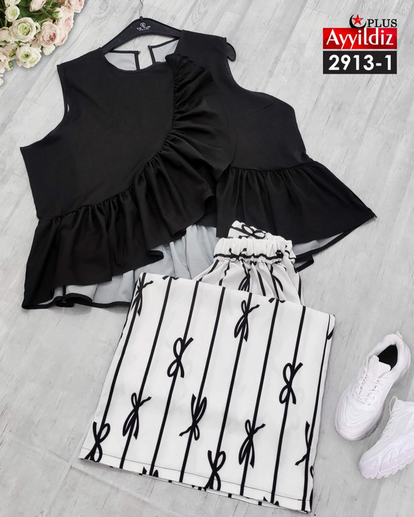 ست تاپ شلوار مجلسی سایز بزرگ کد 2913