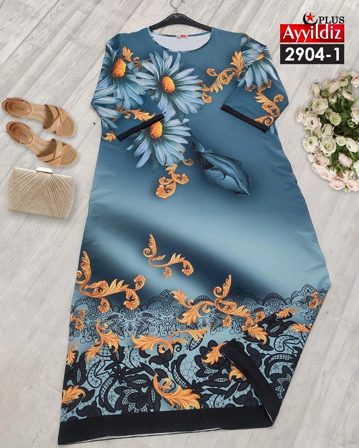 پیراهن ساحلی زنانه سایز بزرگ کد 2699