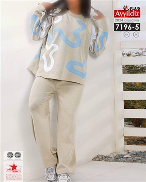 ست بلوز شلوار بافت پاییزه کد 7195