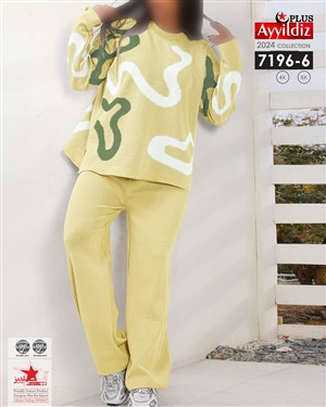 ست بلوز شلوار بافت پاییزه کد 7195