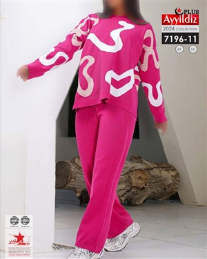 ست بلوز شلوار بافت پاییزه کد 7195