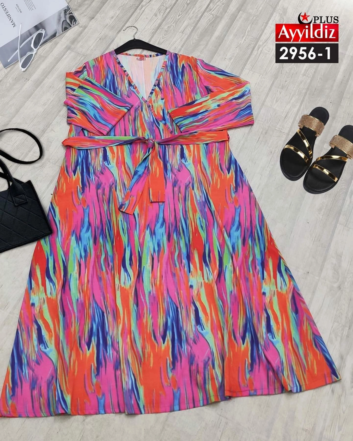 پیراهن مجلسی زنانه سایز بزرگ کد 2956