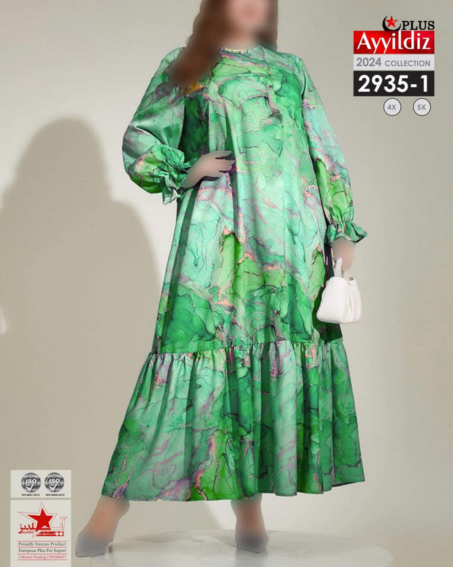 پیراهن مجلسی زنانه سایز بزرگ کد 2935