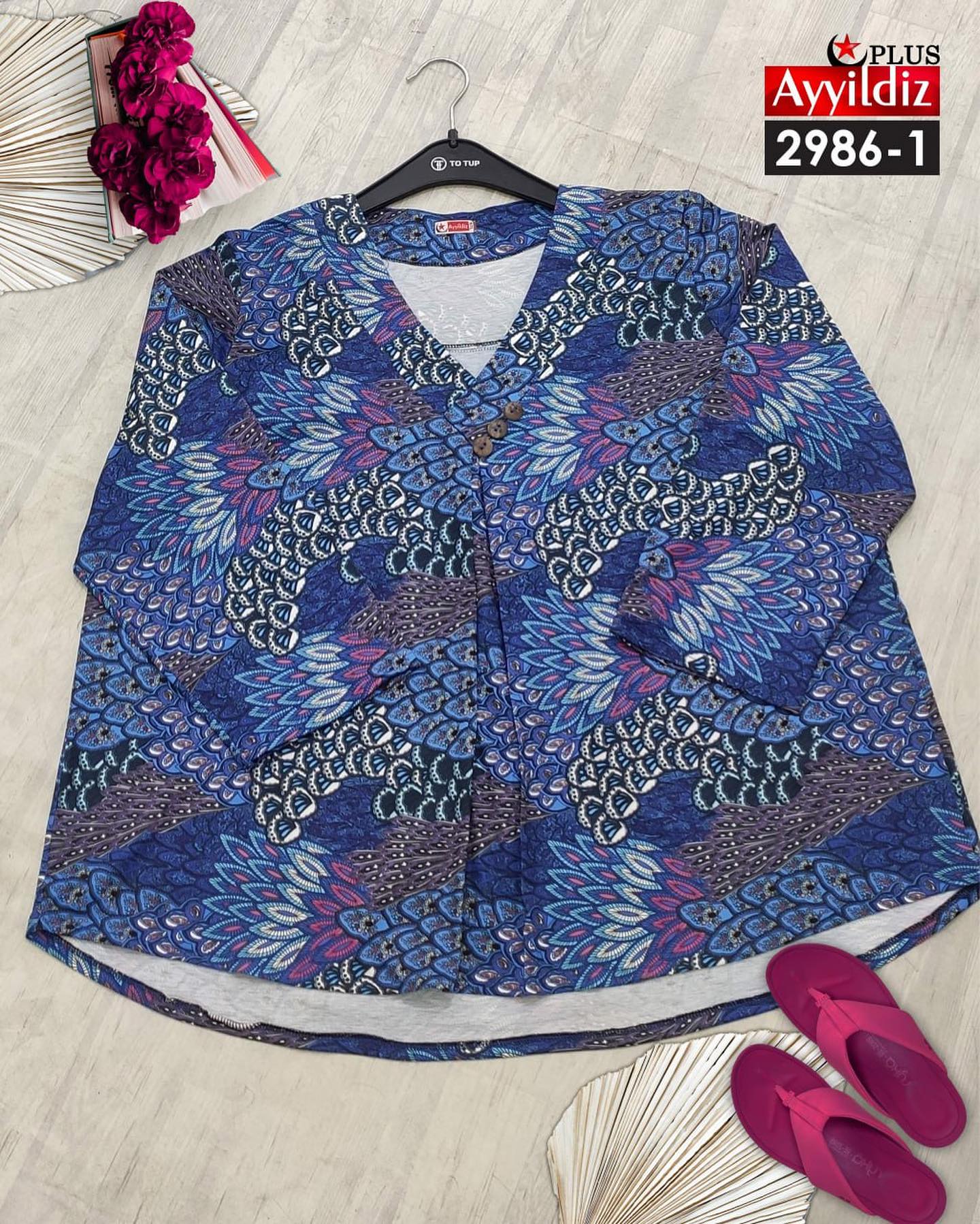 شومیز مجلسی زنانه سایز بزرگ کد 2986