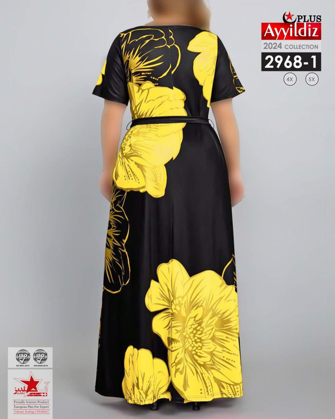 پیراهن مجلسی زنانه سایز بزرگ کد 2968