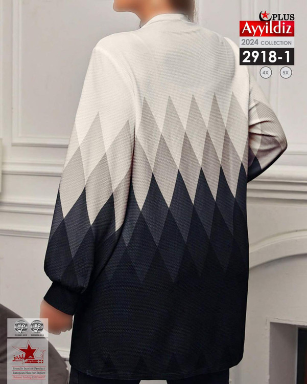 مانتو کتی مجلسی زنانه سایز بزرگ کد 2918