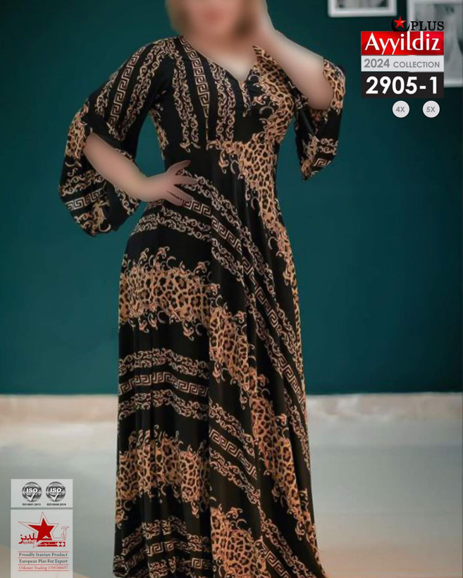 پیراهن مجلسی زنانه سایز بزرگ کد 2905