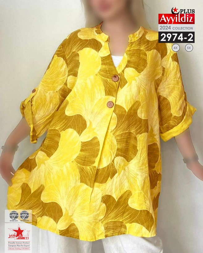 شومیز مجلسی زنانه سایز بزرگ کد 2974
