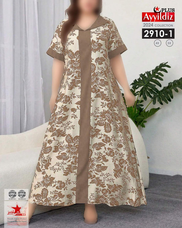 پیراهن ساحلی راحتی زنانه سایز بزرگ کد ٢٩١٠