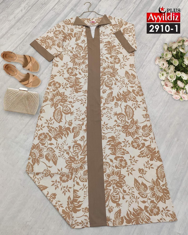 پیراهن ساحلی راحتی زنانه سایز بزرگ کد ٢٩١٠