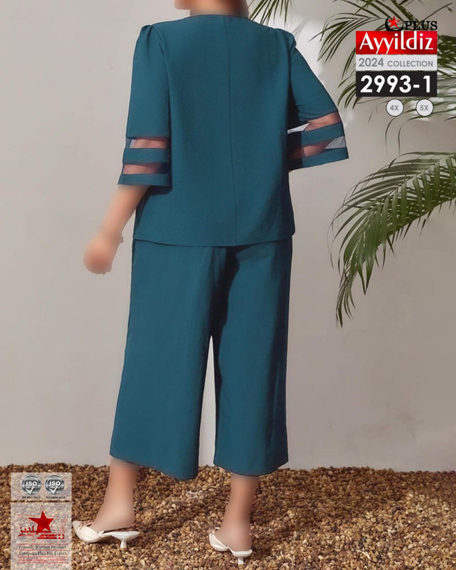 ست بلوز شلوار زنانه مجلسی سایز بزرگ کد 2993