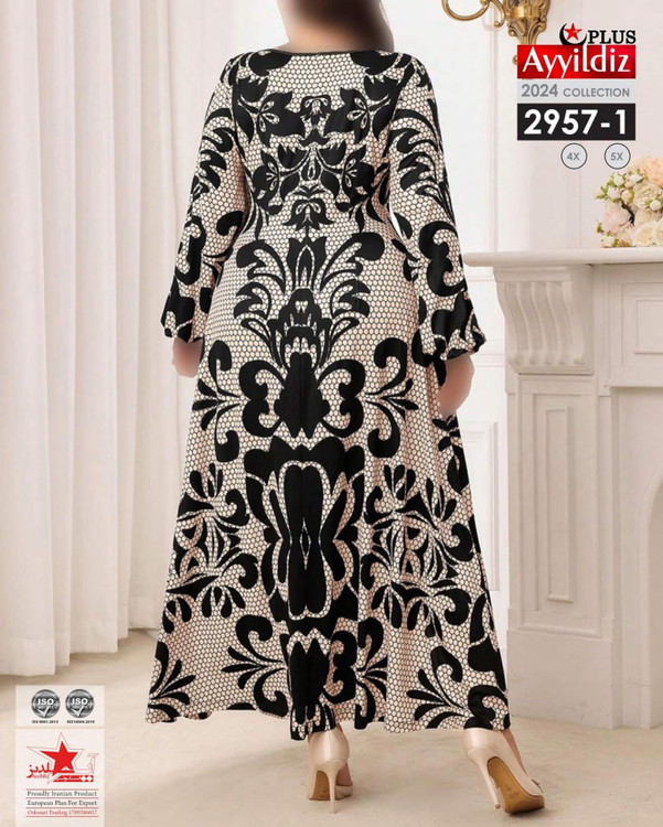 پیراهن مجلسی زنانه بیگ سایز کد 2957