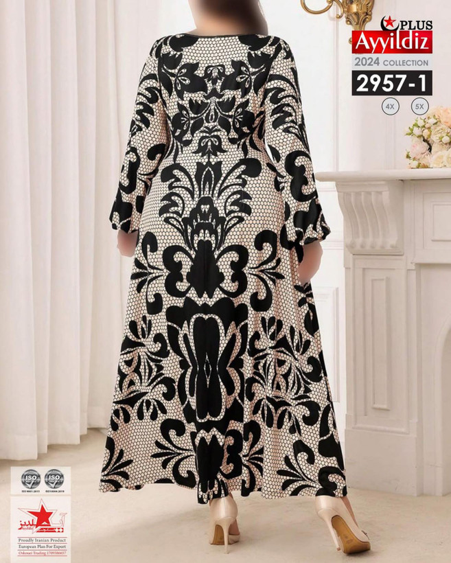 پیراهن مجلسی زنانه بیگ سایز کد 2957