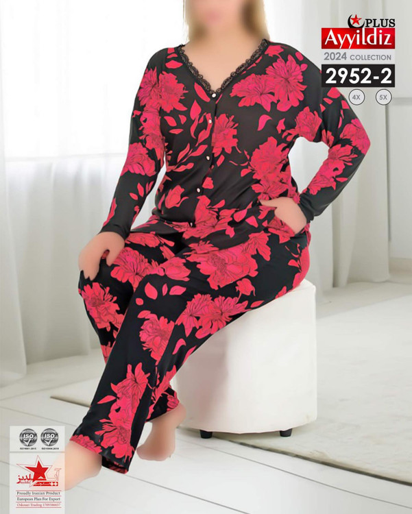 ست بلوز شلوار مجلسی زنانه سایز بزرگ کد 2952