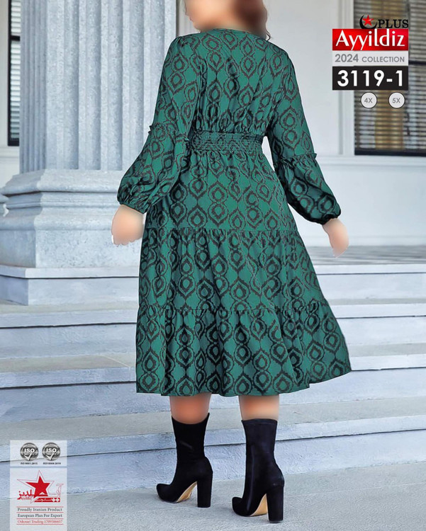 پیراهن مجلسی زنانه سایز بزرگ کد 3119