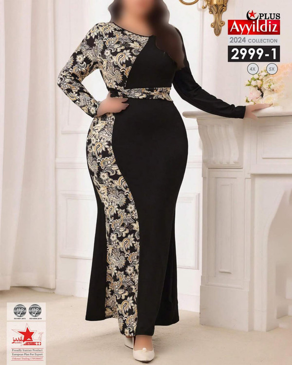 پیراهن مجلسی زنانه سایز بزرگ کد 2999