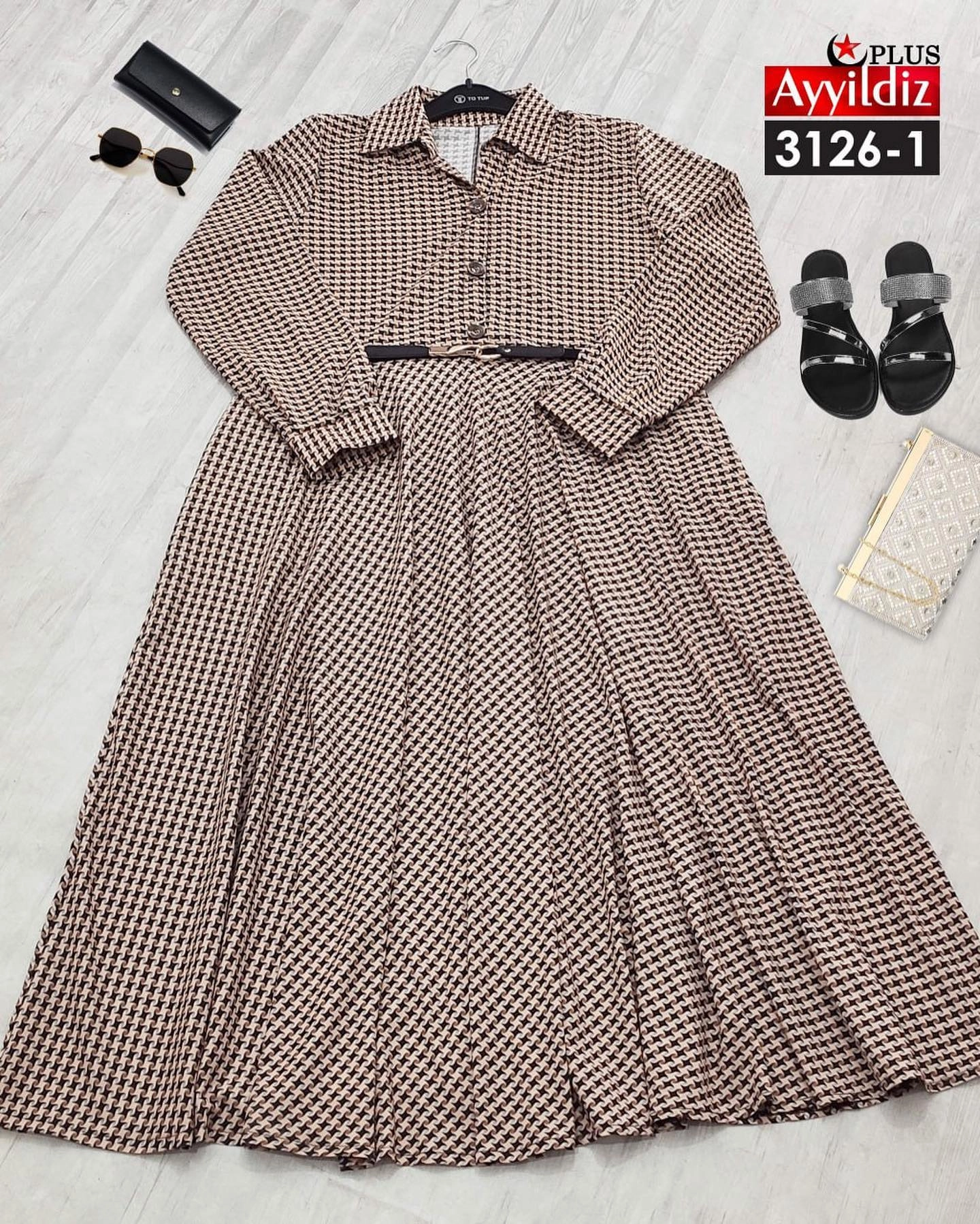 پیراهن مجلسی زنانه سایز بزرگ کد 3126