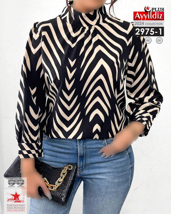 شومیز مجلسی زنانه سایز بزرگ کد 2975