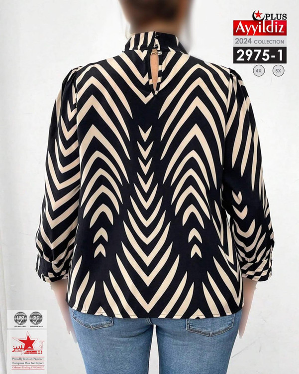 شومیز مجلسی زنانه سایز بزرگ کد 2975