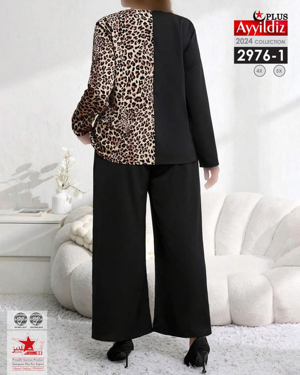 ست بلوز شلوار مجلسی زنانه سایز بزرگ کد 2976