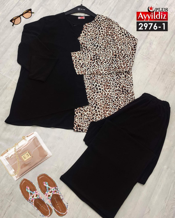 ست بلوز شلوار مجلسی زنانه سایز بزرگ کد 2976