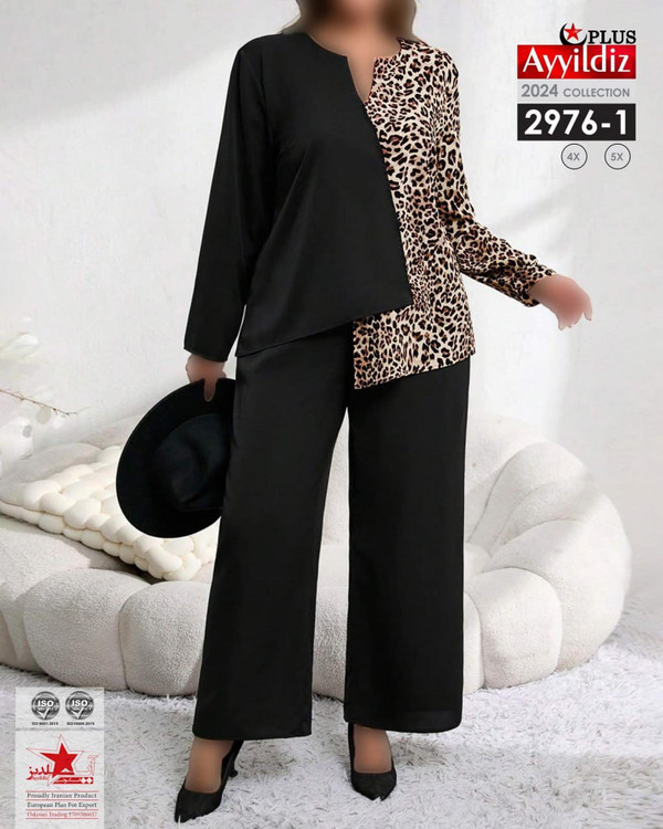 ست بلوز شلوار مجلسی زنانه سایز بزرگ کد 2976