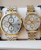 ست ساعت زنانه و مردانه مارک سیتیزن صفحه سفید همراه با دستبند و حلقه کد 369100