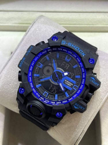 ساعت اسپرت جی شاک مردانه بندمشکی آبی کد 369319