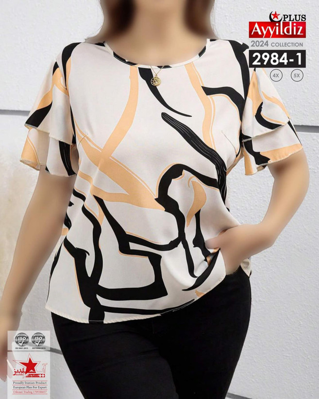 شومیز مجلسی سایز بزرگ کد 2984