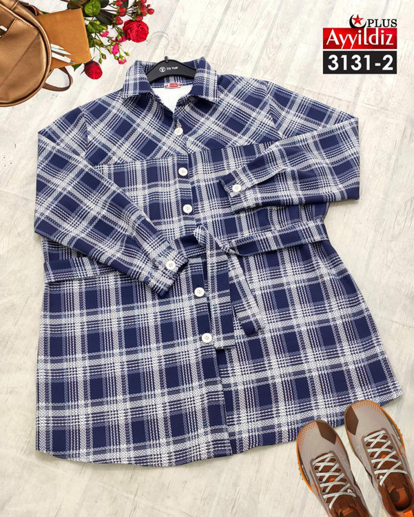 مانتو پاییزه زنانه سایز بزرگ کد 3131