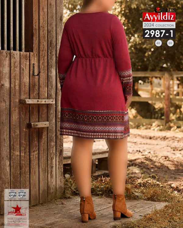 تونیک مجلسی زنانه سایز بزرگ کد 2987